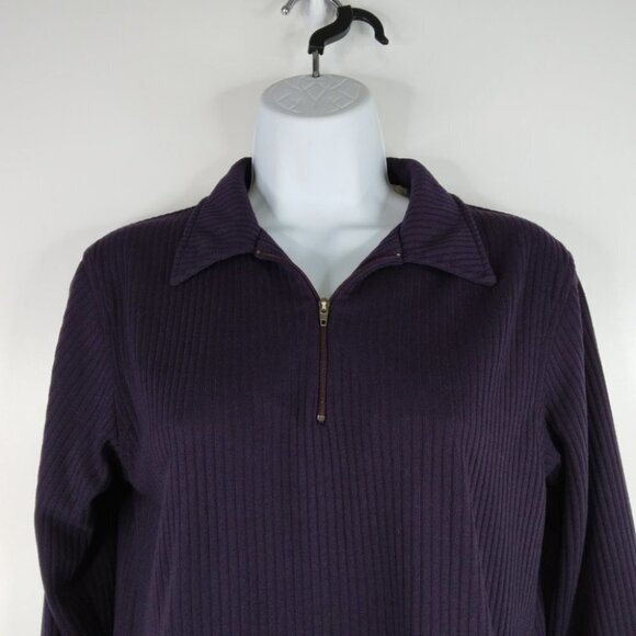 North Face Tekware Technology Top Quarter Zip Sweater Purple Size Medium - Picture 2 of 9